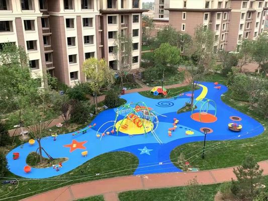 พื้นเด็กกลางแจ้ง สนามเด็กเล่น พื้นยาง EPDM สําหรับสวนสนุก