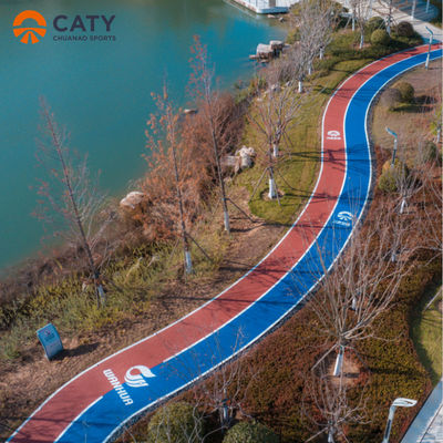 การติดตั้งอย่างรวดเร็ว สารพัสดุของถุงยาง Prefabricated Jogging Track