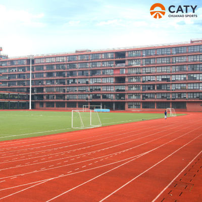 สนามกีฬาที่ทนไฟ สนามวิ่งที่มีพื้นผิว EPDM เป็นวัสดุของสนามวิ่งสังเคราะห์ EPDM ยางเม็ด