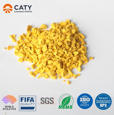 สนามเด็กเล่นที่ทนทานมาก EPDM Granules Flooring Surface WetPour Rubber Shock Absorption EPDM Granules ยางยาง
