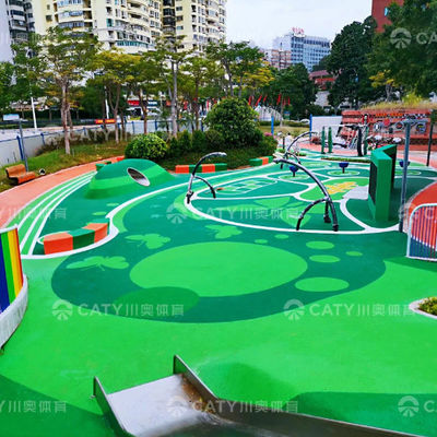 สีเต็ม สนามเด็กเล่น ปลอดภัยพื้น กลิ่นไม่ออก กรานูลยาง ทนทานการสวม กลิ่น EPDM
