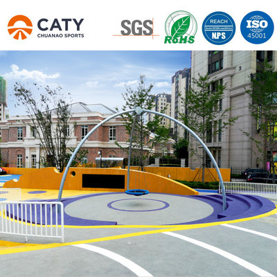 สีเทา Wetpour ยาง Crumb ผิวพื้น สีเทายาง ผนังพื้น สีเทา EPDM ยาง Crumb