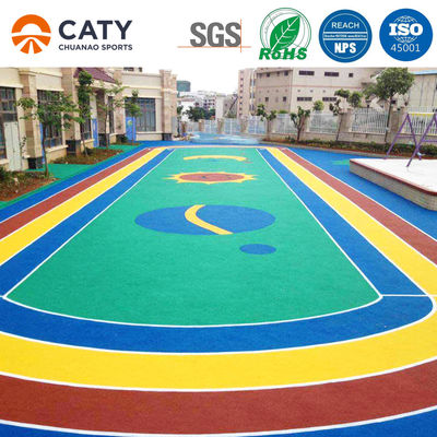 สนามวิ่งยางประสิทธิภาพสูง 400 เมตร สนามกีฬาสําหรับโรงเรียนและเด็กเล็ก