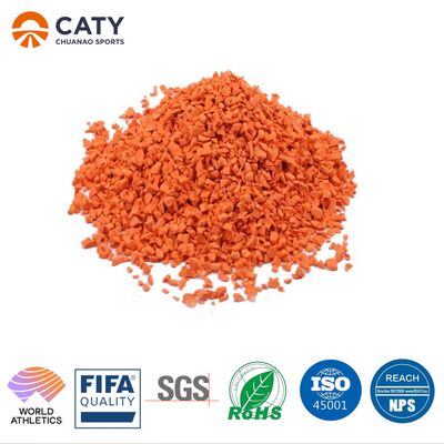 แอนติยูวี สนามกีฬา สนามวิ่ง วัสดุสนามเล่น แกรนูลยาง EPDM ที่ทนทานการสวมใส่