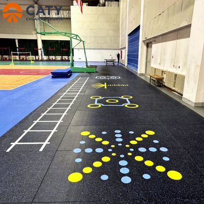 แผ่นยางกันคลื่นและทนทานหลายฟังก์ชัน สําหรับการใช้ในบ้านและห้องออกกําลังกายทางการค้า