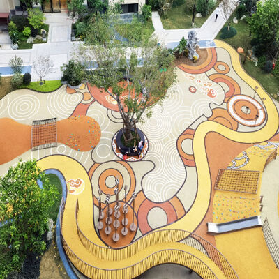 วัสดุประสานพื้น EPDM ความหนาแน่นสูงสำหรับสนามเด็กเล่น พื้นสันทนาการ ลู่วิ่ง