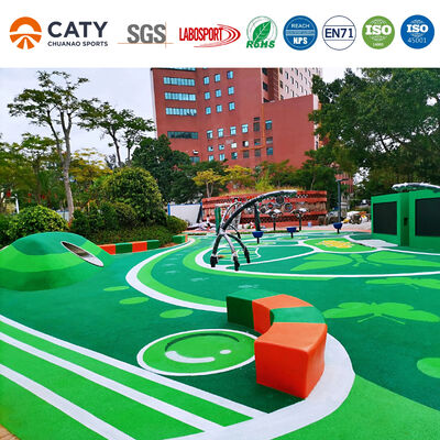 เม็ดยางสังเคราะห์ EPDM หลายสีสำหรับพื้นสนามเด็กเล่นสำหรับวิ่งพื้นที่เล่นสำหรับเด็กที่มีพื้นผิวกันลื่นแบบผ้าตาหมากรุก